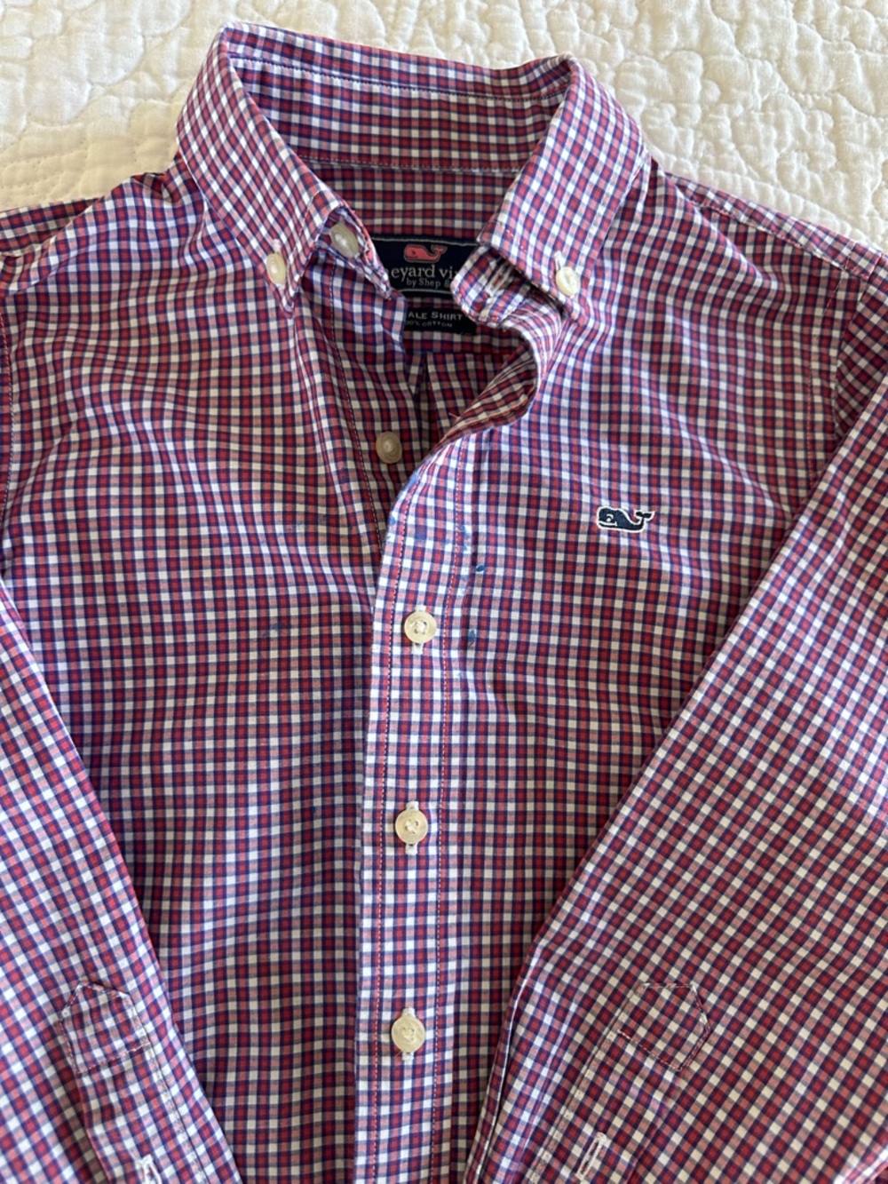 Vineyard Vines boy’s Button-Down Shirt - Red and Blue Check 5